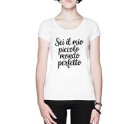 Sei Il Mio Piccolo Mondo Perfetto Blanc Femme T-Shirt White Women's Tee