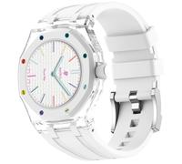 SEIAIYG Bracelet Silicone Compatible avec Swatch Royal Pop | avec Coque de Protection, Bracelet de Sport Réglable, Imperméable et Résistant à la Transpiration, Femme Homme