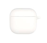 SEIAIYG Coque Compatible avec Realme Buds Air 8, Housse de Protection Silicone Étui avec Mousqueton, LED Avant Visible (Blanc)