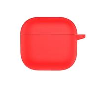 SEIAIYG Coque Compatible avec Realme Buds Air 8, Housse de Protection Silicone Étui avec Mousqueton, LED Avant Visible (Rouge)
