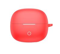 SEIAIYG Coque Compatible avec Realme Buds Clip, Housse de Protection Silicone Étui avec Mousqueton, LED Avant Visible - Rouge