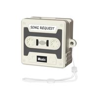 SEIAIYG Coque Compatible avec Samsung Galaxy Buds 4 Pro/Buds 4, Etui de Protection Silicone Choc avec Dragonne, Design Rétro Cassette 3D, LED Avant Visible - Gris