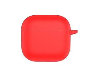 SEIAIYG Coque Compatible avec Samsung Galaxy Buds 4 Pro/Buds 4, Housse de Protection Silicone Étui avec Mousqueton, LED Avant Visible (Rouge)