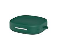 SEIAIYG Coque Compatible avec Shokz OpenFit Pro, Housse de Protection Silicone Étui avec Mousqueton, LED Avant Visible - Vert