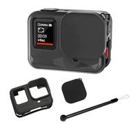 SEIAIYG Coque Compatible Insta360 Ace Pro 2, Étui de Protection Silicone avec Bouchon d'objectif et Cordon - Anti-Poussière & Antidérapant