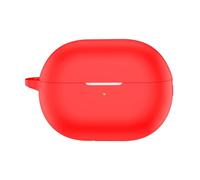 SEIAIYG Coque pour Google Pixel Buds Pro 2A, Housse de Protection Silicone Étui avec Mousqueton, LED Avant Visible (Rouge)
