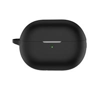 SEIAIYG Coque pour Google Pixel Buds Pro 2A, Housse de Protection Silicone Étui avec Mousqueton, LED Avant Visible (Noir)
