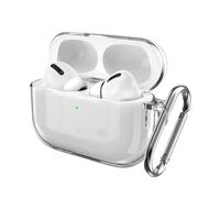 SEIAIYG Étui AirPods Pro 3 Coque, Housse de Protection Ultra Mince Silicone Souple [Antichoc Antidérapant] avec Mousqueton pour AirPods Pro 3 (Transparent)