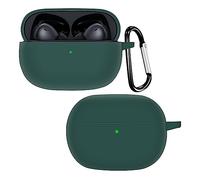 SEIAIYG Étui Xiaomi Redmi Buds 4 Pro Coque, Housse de Protection Ultra Mince Silicone Souple [Antichoc Antidérapant] avec Mousqueton pour Xiaomi Redmi Buds 4 Pro (Vert)