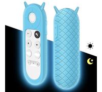 SEIAIYG Silicone Coque Compatible avec Google Chromecast 4K 2020 Télécommande, Housse de Protection Caoutchouc Souple, Antichoc - Bleu