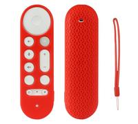 SEIAIYG Silicone Coque Compatible avec Google TV Streamer 4K TV 2024 Télécommande, Housse de Protection Caoutchouc Souple, Antichoc - Rouge
