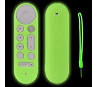 SEIAIYG Silicone Coque Compatible avec Google TV Streamer 4K TV 2024 Télécommande, Housse de Protection Caoutchouc Souple, Antichoc - Vert