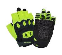 Seibertron Dirtclaw Gants Doigts Courts pour Moto Cross, VTT, BMX, Route, Vélo de Montagne, Anti-dérapant avec Rembourrage en Gel Enfants Adolescents Fluo Yellow XL