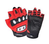 Seibertron Dirtclaw Vélo Demi Doigt Gel Rembourrés Gants, Antideparant Antichoc Mitaines Moto Course BMX MX ATV VTT de Sport Respirant Chocs Résistant Gants Enfants Et Adolescents Taille Red S