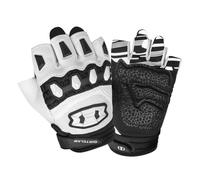 Seibertron Dirtclaw Vélo Demi Doigt Gel Rembourrés Gants, Antideparant Antichoc Mitaines Moto Course BMX MX ATV VTT de Sport Respirant Chocs Résistant Gants Adulte Taille White XS
