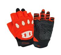 Seibertron Dirtclaw Vélo Demi Doigt Gel Rembourrés Gants, Antideparant Antichoc Mitaines Moto Course BMX MX ATV VTT de Sport Respirant Chocs Résistant Gants Adulte Taille Fluo Orange L