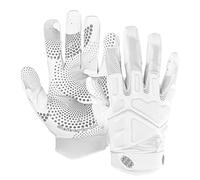 Seibertron G.A.R.G 2.0 Gel Filled Patented Anti-Impact Ultra-Stick Américain De Receveur/Receiver Gloves/Gants De Football Adult White XS