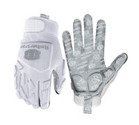 Seibertron H.P.I.L.G Gants Football Americain Lineman à écran Tactile, Flexible, Respirant,Antidérapant, Anti Impact Protection Back of Hand Gloves Adulte Blanc L
