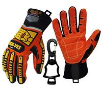 Seibertron High-Vis SDX2 Resistant Reducing Anti-Impact Mechanics Heavy Duty Safety Rescue Gloves CE EN388 4232 XS avec un clip de gants noir