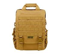 Seibertron Imperméable Molle Tactique 14" Ordinateur Portable Tablette Sac à Dos Etanche Sac de Messager Khaki