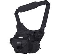 Seibertron Multifonctionnel Tactique Messenger Assault Gear Sling Pack Range Bag Heavy Duty Shoulder Strap Hiking EDC Messenger Molle Bag Travel Sac Compact Militaire Utilitaire Appareil Photo (Noir)