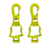 Seibertron Patented Pinces à gants, clip de gants de travail,accrocher au pantalon, 2 Pieces Fluorescent Yellow