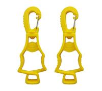 Seibertron Patented Pinces à gants, clip de gants de travail,accrocher au pantalon, 2 Pieces Yellow