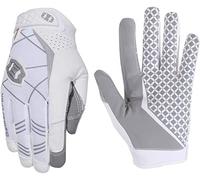 Seibertron Pro 3.0 Elite Ultra-Stick Sports Américain De Receveur/Receiver Gloves/Gants De Football Jeune et Adulte (Blanc, S)