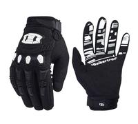 Seibertron Silicone Antidérapant Cyclisme Vélo Motocross Course BMX MX ATV VTT Gants Plein-Doigt de Moto Femmes Homme Écran Tactile pour Smartphone GPS Enfants Et Adolescents Black L