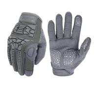 Seibertron T.F.F.I.G Tactique antidérapant Gants Pleine Doigt TPR Protection Gants de Sport pour Scooter, Militaire, Moto, Paintball, Cyclisme, Randonné, Airsoft, Camping, Chasse, Vélo Grey XL