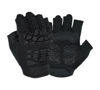 Seibertron T.H.F.I.G Tactique antidérapant Gant Demi Doigt TPR Protection Gants de Sport pour Scooter, Militaire, Moto, Paintball, Cyclisme, Randonné, Airsoft, Camping, Chasse, Vélo Noir XL