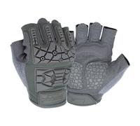 Seibertron T.H.F.I.G Tactique antidérapant Gants sans Doigts TPR Protection Gants de Sport pour Scooter, Militaire, Moto, Paintball, Cyclisme, Randonné, Airsoft, Camping, Chasse, Vélo Vélo Grey L