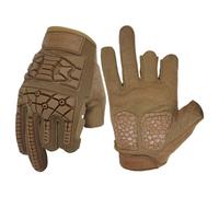 Seibertron T.T.F.I.G 2.0 Tactique antidérapant 3 Couper Doigt TPR Protection Gants de Sport pour Scooter, Militaire, Moto, Paintball, Cyclisme, Randonné, Airsoft, Camping, Chasse, Vélo Coyote XS