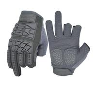 Seibertron T.T.F.I.G 2.0 Tactique antidérapant 3 Couper Doigt TPR Protection Gants de Sport pour Scooter, Militaire, Moto, Paintball, Cyclisme, Randonné, Airsoft, Camping, Chasse, Vélo Grey XS