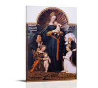 SEIBES Darmstadt Impression sur toile représentant la Madonna de Hans Holbein The Younger 60 x 90 cm