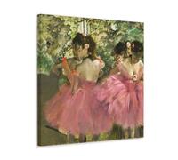 SEIBES Impression giclée sur papier Dancers in Pink par Edgar Degas - Reproduction d'œuvres d'art claires et claires - Décoration murale d'intérieur moderne - 70 x 70 cm