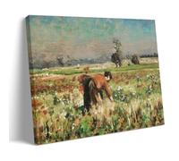 SEIBES Impression giclée sur toile représentant le père fleuri à Courrieres par Jules Breton 60 x 90 cm