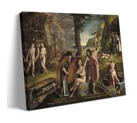 SEIBES Impression sur toile « An Allegory of The Old And New Testaments » de Hans Holbein The Younger - Décoration d'intérieur ou de chambre à coucher - 20 x 30 cm