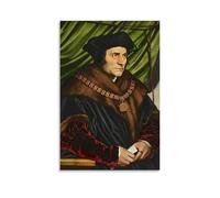 SEIBES Impression sur toile portrait de Sir Thomas More par Hans Holbein The Younger - Impression sur toile - Idée cadeau - Décoration d'intérieur - 20 x 30 cm