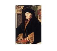 SEIBES Poster mural représentant Erasmus de Rotterdam par Hans Holbein The Younger - Décoration murale pour chambre à coucher - 60 x 90 cm