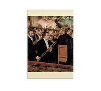 SEIBES Reproduction giclée sur papier peint transparent et lumineux de l'Orchestre de l'opéra par Edgar Degas - Décoration murale d'intérieur moderne sans cadre - 20 x 30 cm