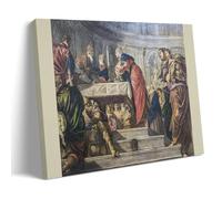 SEIBES Reproduction sur papier giclée « Presentation at The Temple » de Jacopo Tintoretto - Décoration murale pour salon - 20 x 30 cm