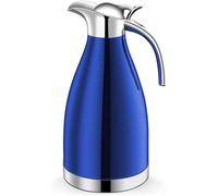 SEIBES Théière isolée, pichet à café isolé, Isolation sous Vide de 2 L, Double paroi en Acier Inoxydable, pichet à thé, Carafe à Eau, Flacon Thermos Thermique (Couleur : X)(Blu)