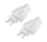 Seiche Lot de 2 pinces à fruits en os pour cage à oiseaux avec clips d'ouverture de 0,8 cm pour garder les aliments propres et hors du sol, faciles à réutiliser pour les propriétaires de perroquets