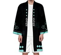 Seidarise Demon Slayer Haori Cardigan long kimono pour homme Style japonais Grue volante sept manches ouvert sur le devant - - XX-Large