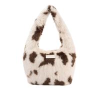 SEIDENFELT MANUFAKTUR sac à épaule Letje Hobo Bag Cow White & Brown blanc