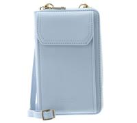 SEIDENFELT MANUFAKTUR Sac téléphone portable bleu clair pour femme Calla Phone Wallet Shy Blue / Gold 267512