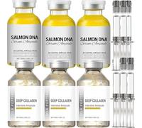 Seidenpeptid Lot de 6 ampoules de lifting intense et d'ampoules d'ADN de sérum de collagène profond pour le visage, lissant, anti-rides et sérum hydratant avec collagène et peptide