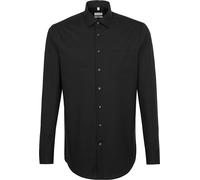 Seidensticker BUSINESS PATCH Chemise Homme Manches Longues Kent Regular Noir 39