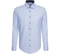 Seidensticker BUSINESS PATCH Chemise Homme Manches Longues Kent Slim-Fit Bleu Ciel 36